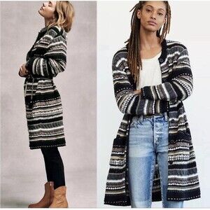 Aldo Martins x Anthropologie XL Oona Longline Cardigan Wool Blend Sweater $198